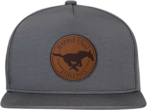 Marble Falls Mustangs - Brown Leather Hat Patch (Pro Series 2)