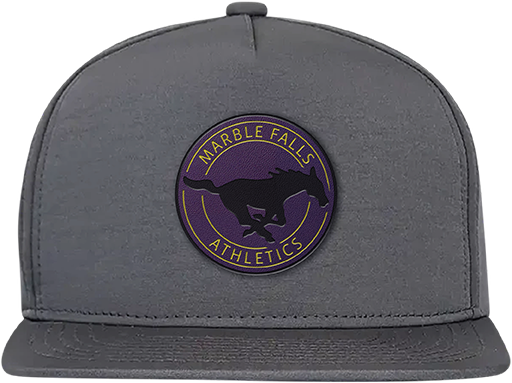 Marble Falls Mustangs - Purple Leather Hat Patch (Pro Series 2)