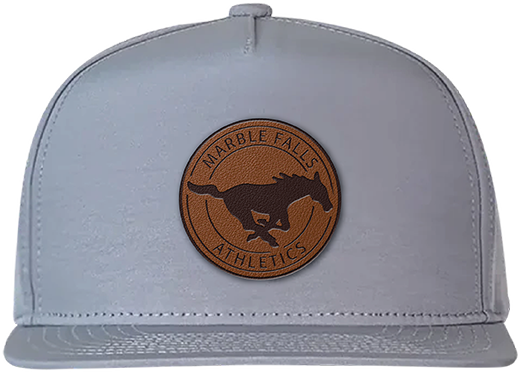 Marble Falls Mustangs - Brown Leather Hat Patch (Pro Series 2)