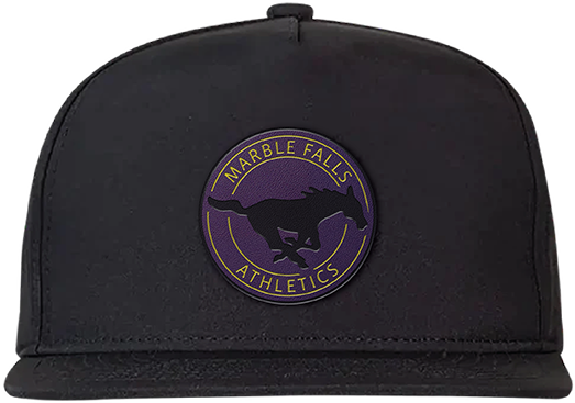 Marble Falls Mustangs - Purple Leather Hat Patch (Pro Series 2)