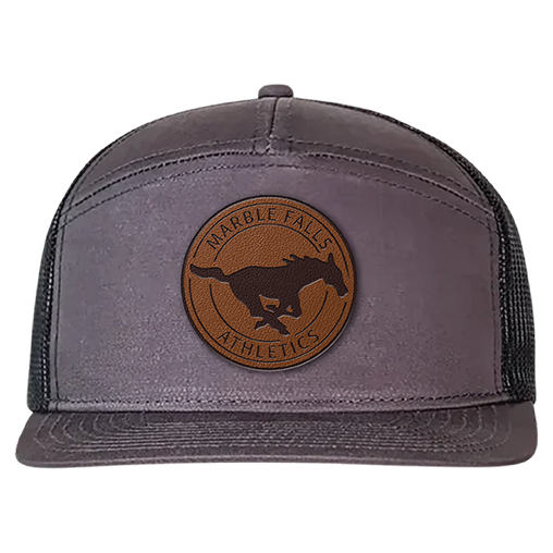 Marble Falls Mustangs - Brown Leather Hat Patch (Pro Series 2)