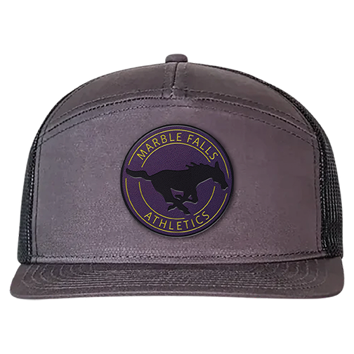 Marble Falls Mustangs - Purple Leather Hat Patch (Pro Series 2)