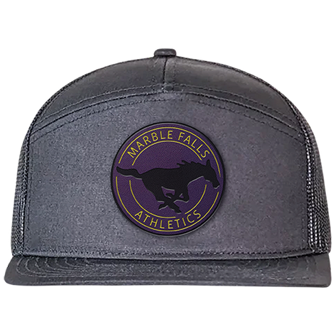 Marble Falls Mustangs - Purple Leather Hat Patch (Pro Series 2)
