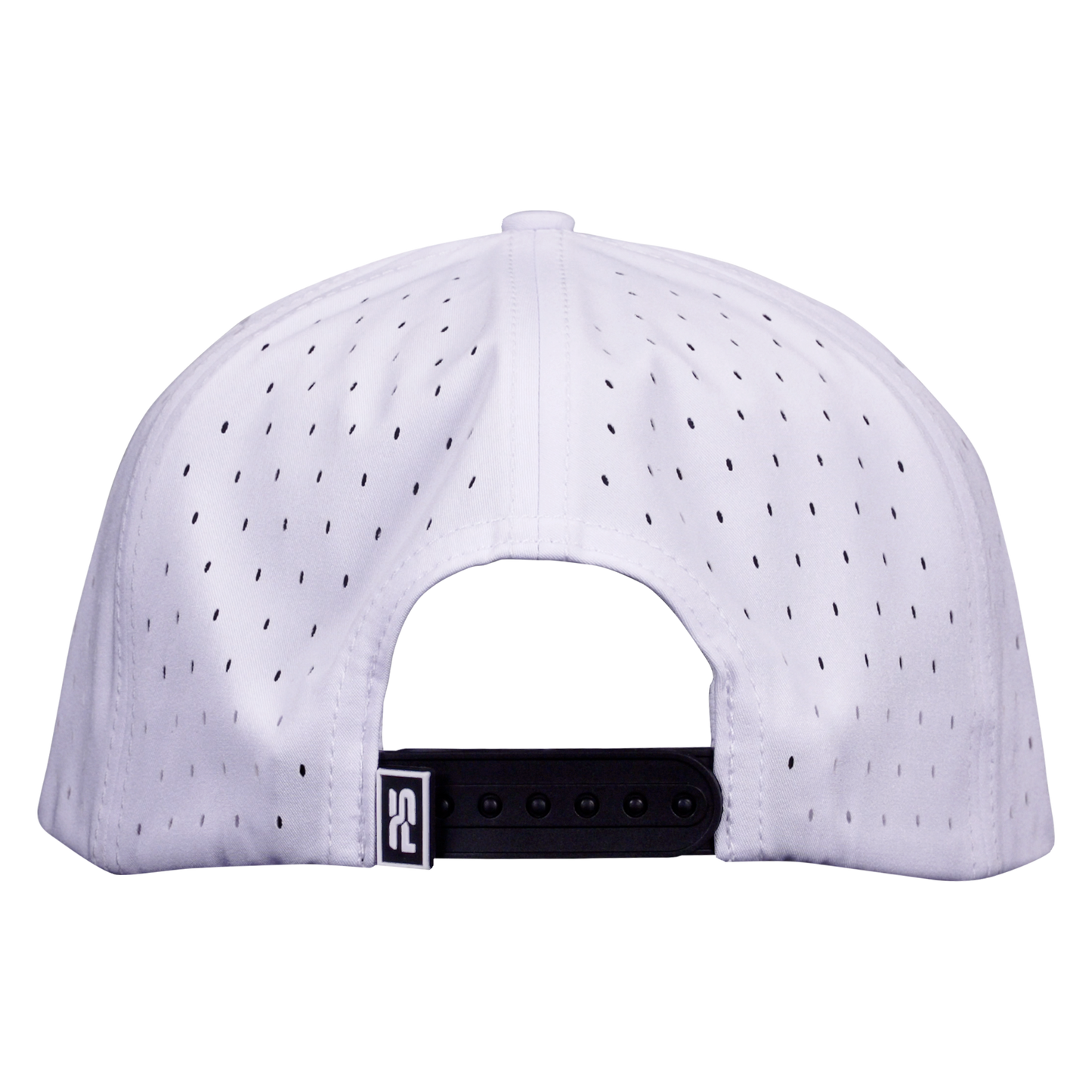 ProSeries 6-Panel Waterproof Golf Hat with Visor Rope - Salt White with Blue Rope