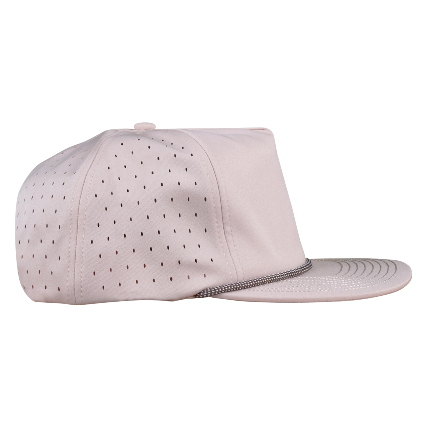 5-Panel Waterproof Non-Structured Golf Hat with Visor Rope - Padre Tan