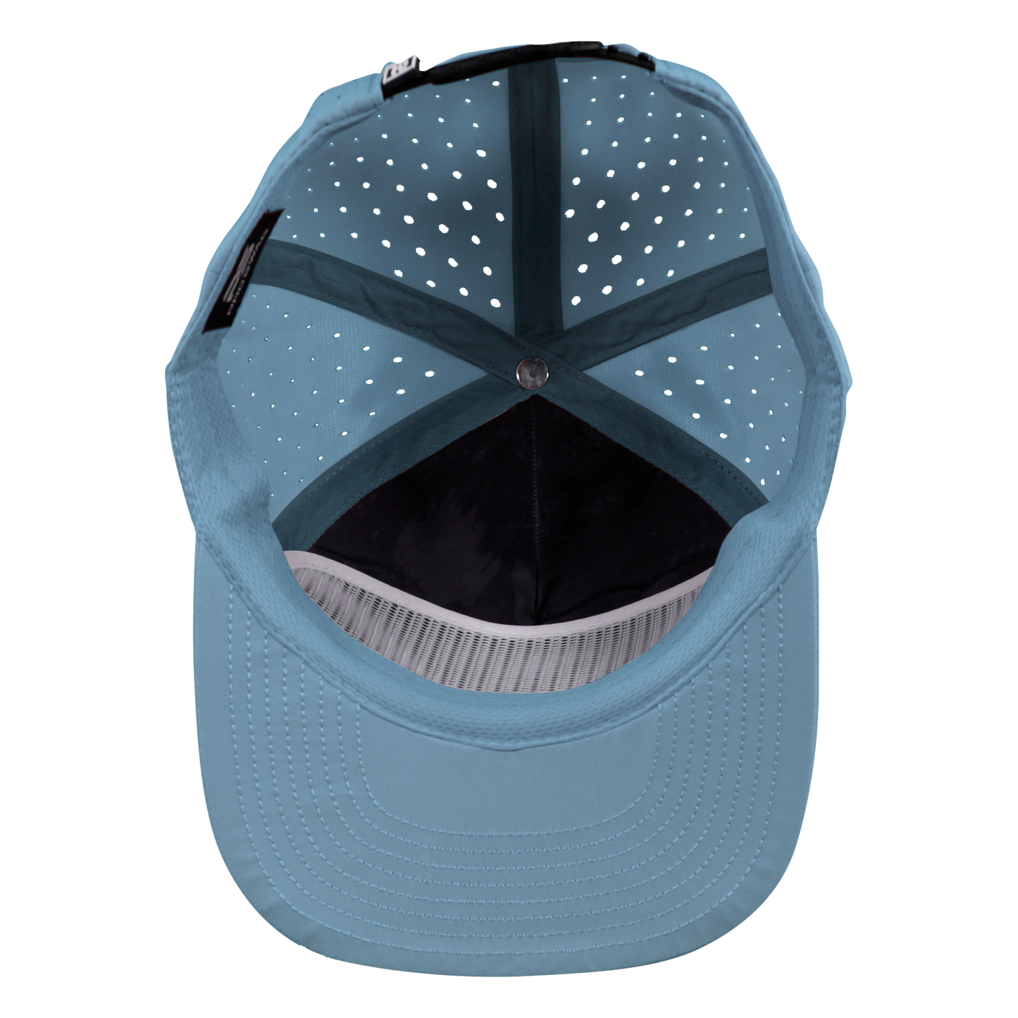 PS124 Graphite Blue 5 Panel Waterproof Non-Structured Golf Hat