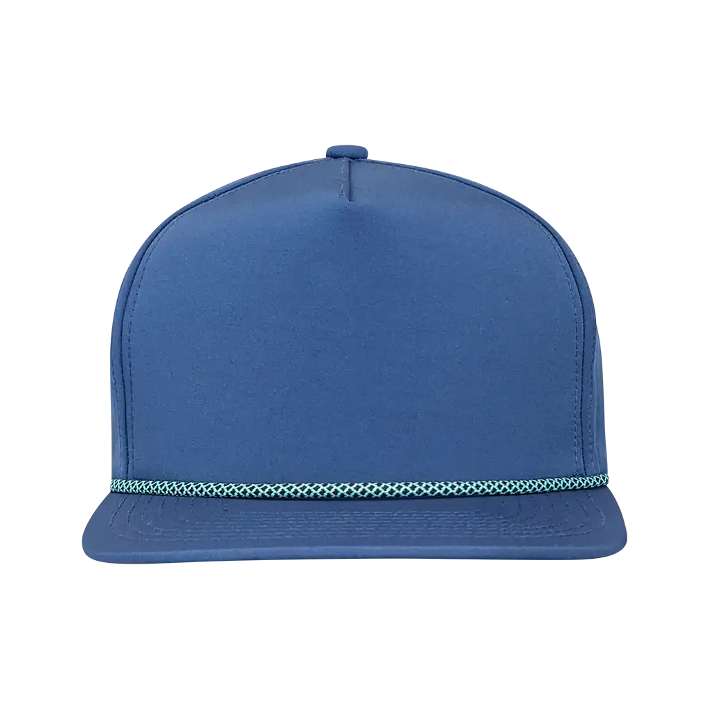 PS140 5-Panel Visor Rope Golf Hat - Pelagic Blue
