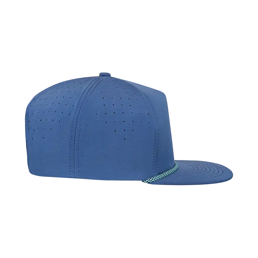 PS140 5-Panel Visor Rope Golf Hat - Pelagic Blue