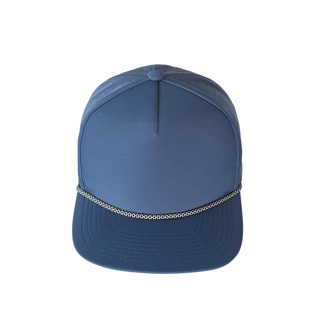 PS140 5-Panel Visor Rope Golf Hat - Graphite Blue