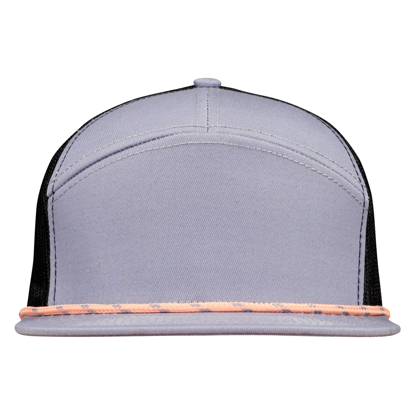 *Limited Stock* High-Profile 7-Panel Hat with Visor Rope - Dove Gray