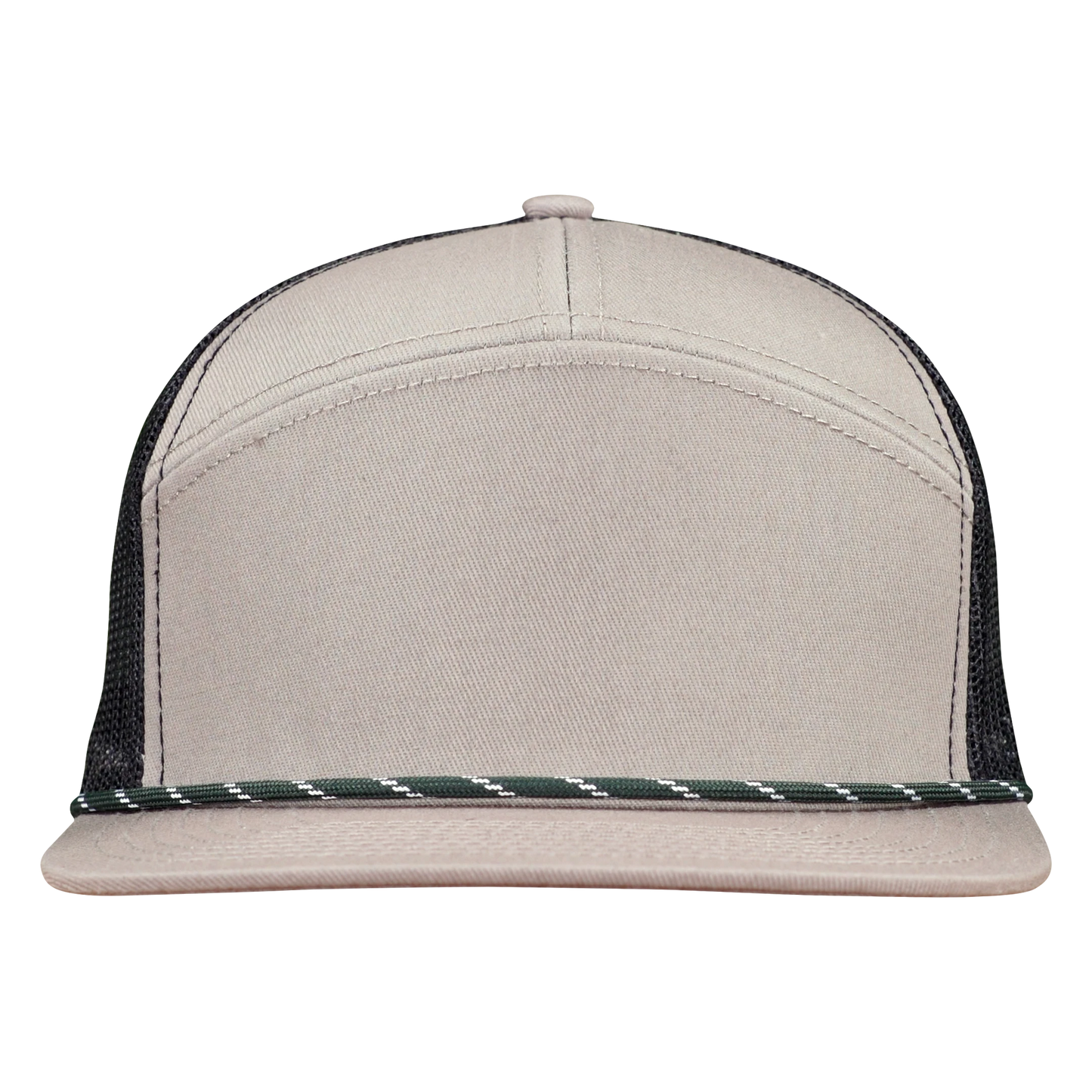 *Limited Stock* High-Profile 7-Panel Hat with Visor Rope - Pewter Tan