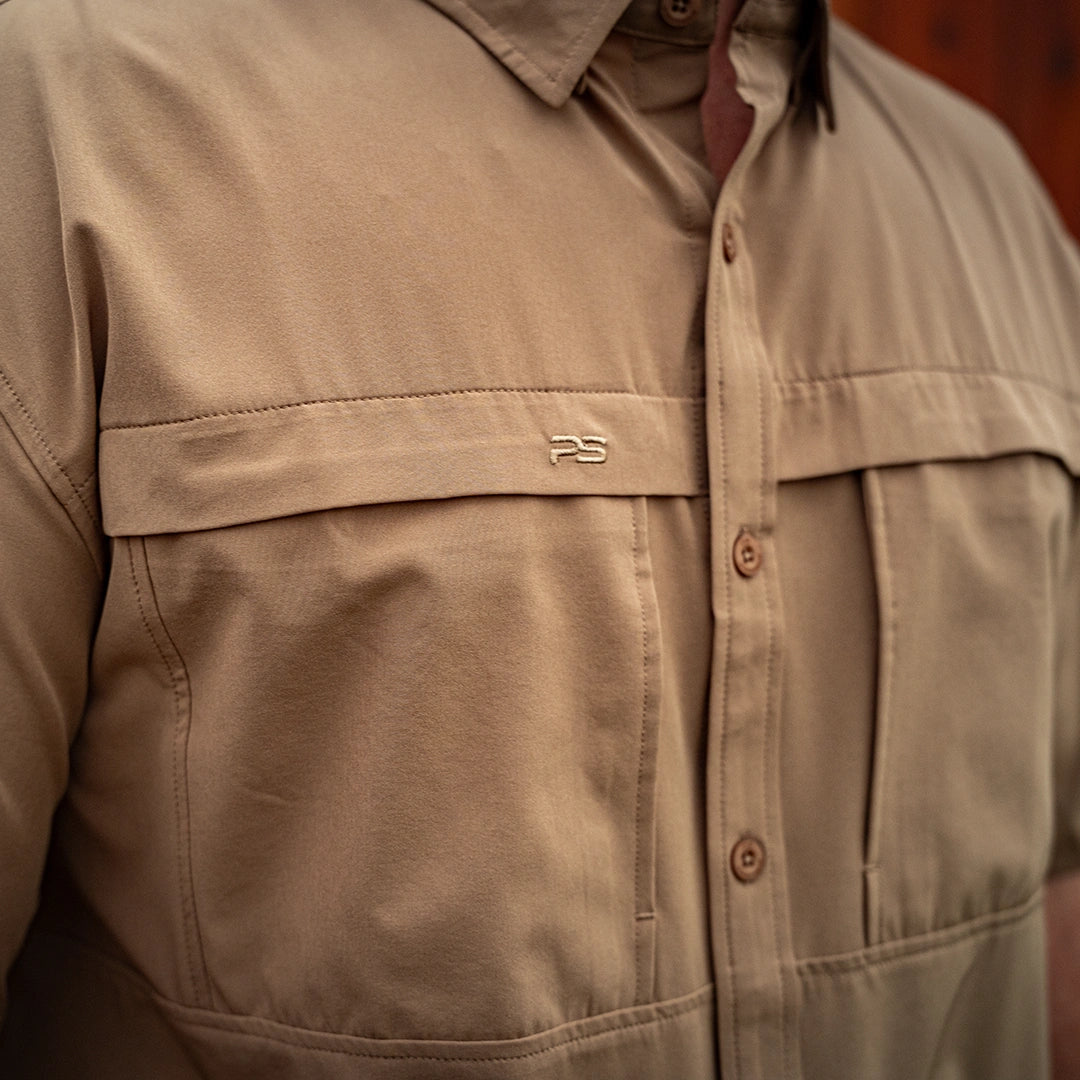 *Limited Stock* Pro Series Flex Short Sleeve Fishing Shirt - Canvas Brown