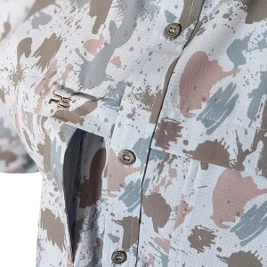 PS210 Short Sleeve Fishing Shirt - Glacial Camo 2