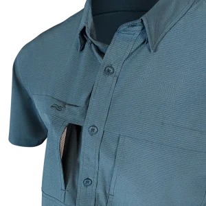 PS210 Short Sleeve Fishing Shirt - Reef Blue