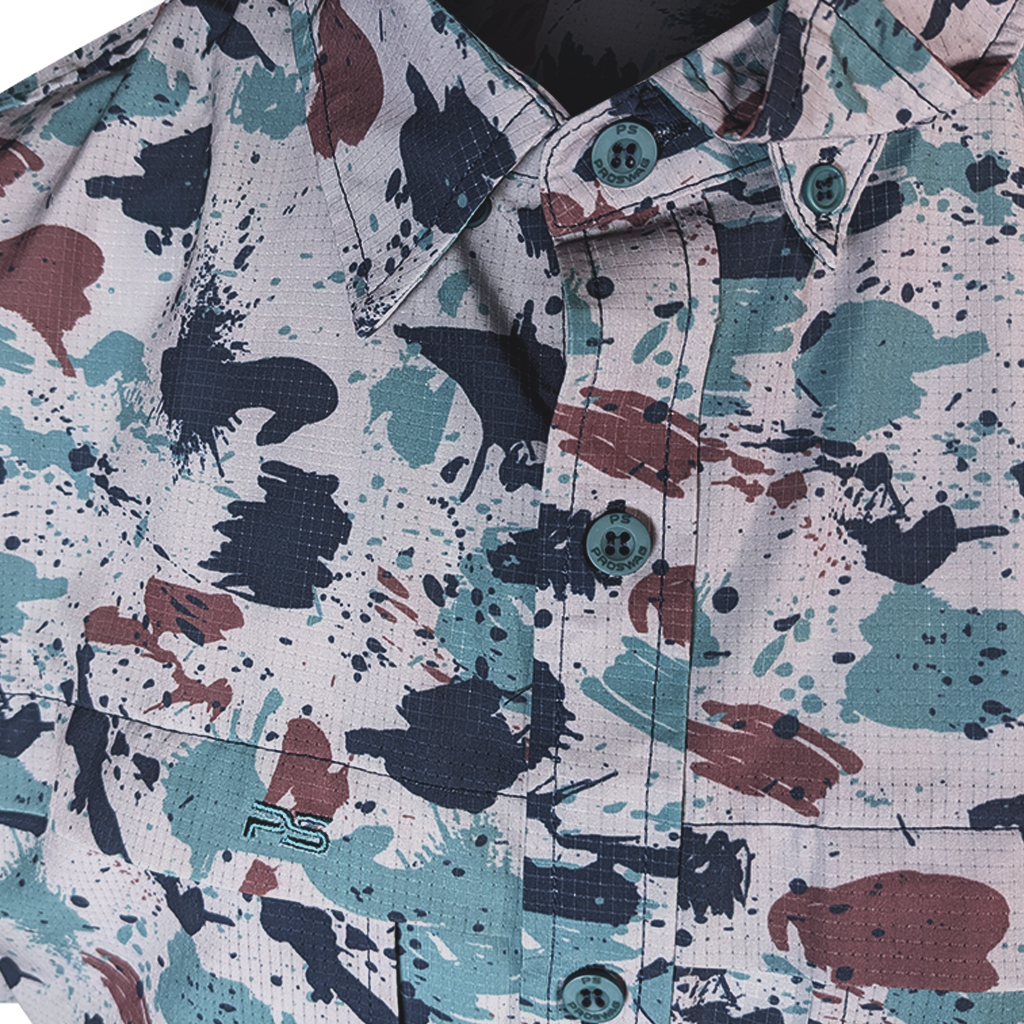 PS210 Short Sleeve Fishing Shirt - Baja Camo 3