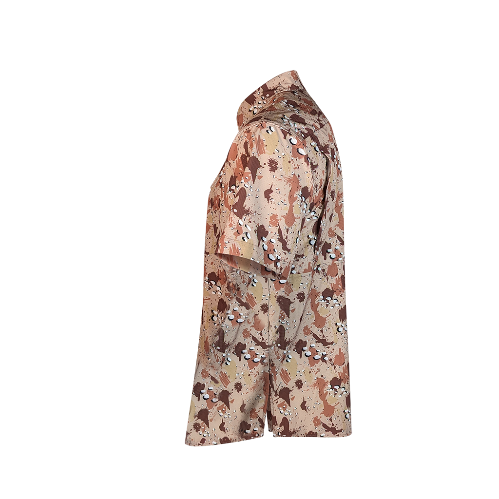 Premium Series Camo Short Sleeve Fishing Shirt - Chocolate Chip