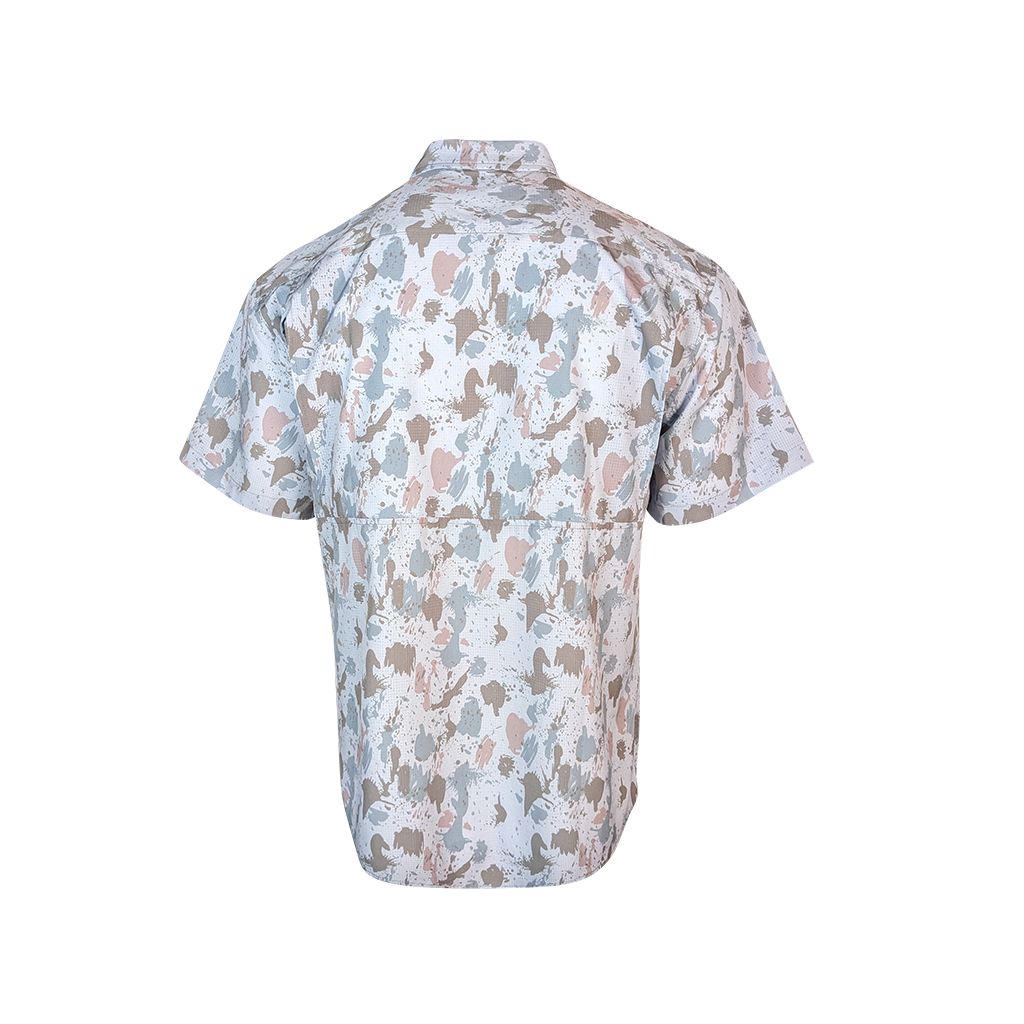 Premium Series Camo Short Sleeve Fishing Shirt - Glacial