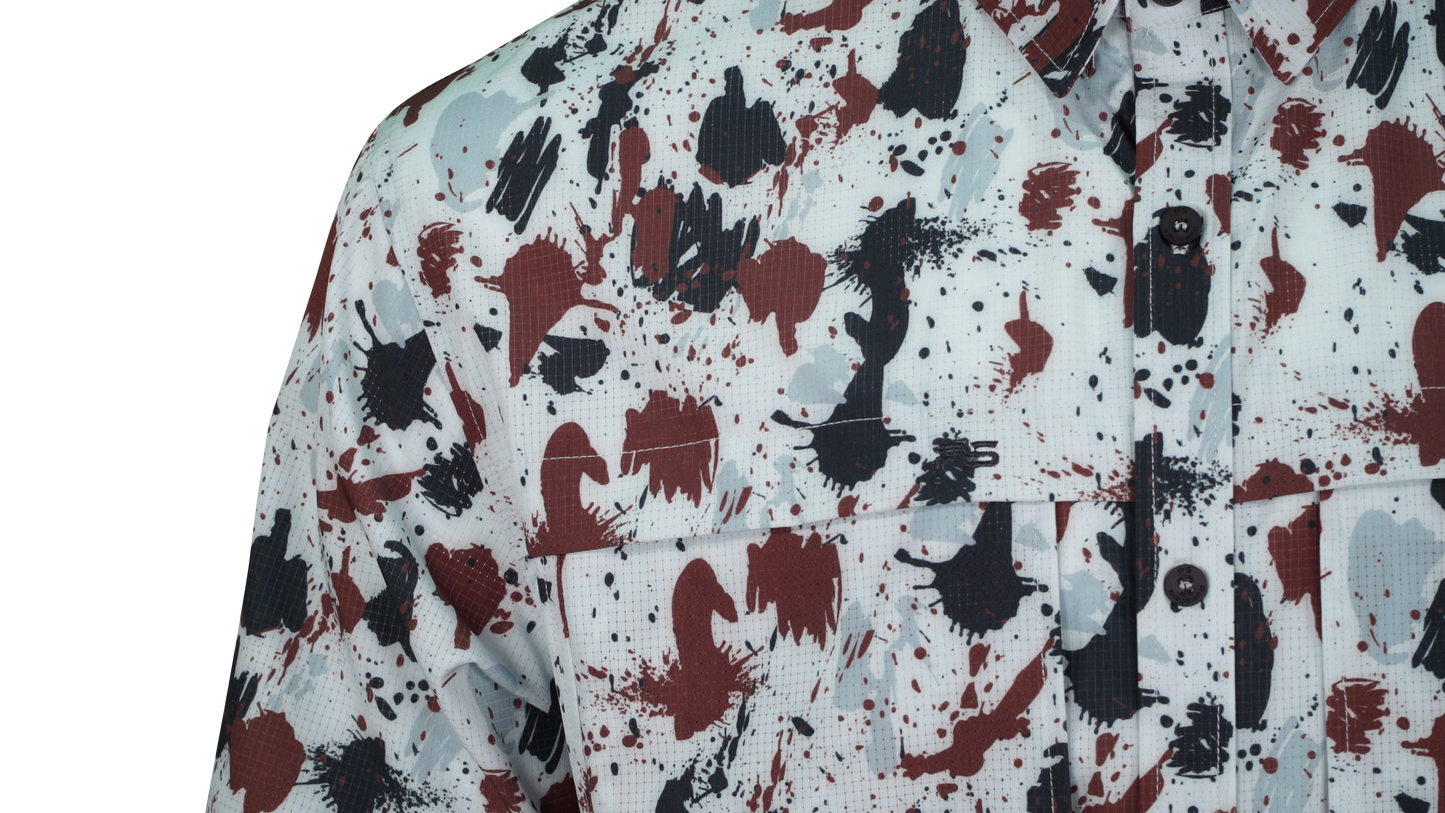 PS210 Short Sleeve Fishing Shirt-Tundra Camo24