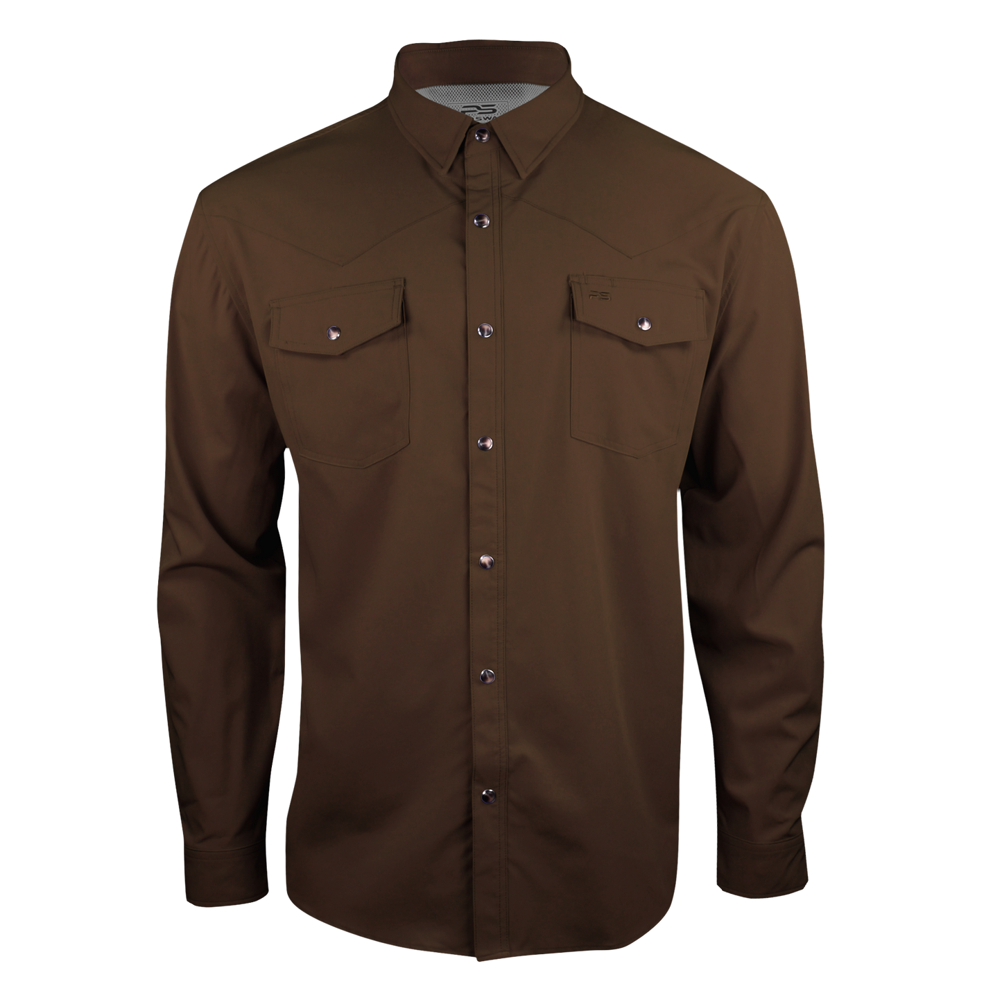 PS220LS Long Sleeve Premium Western Pearl Snap Flex Shirt-Umber