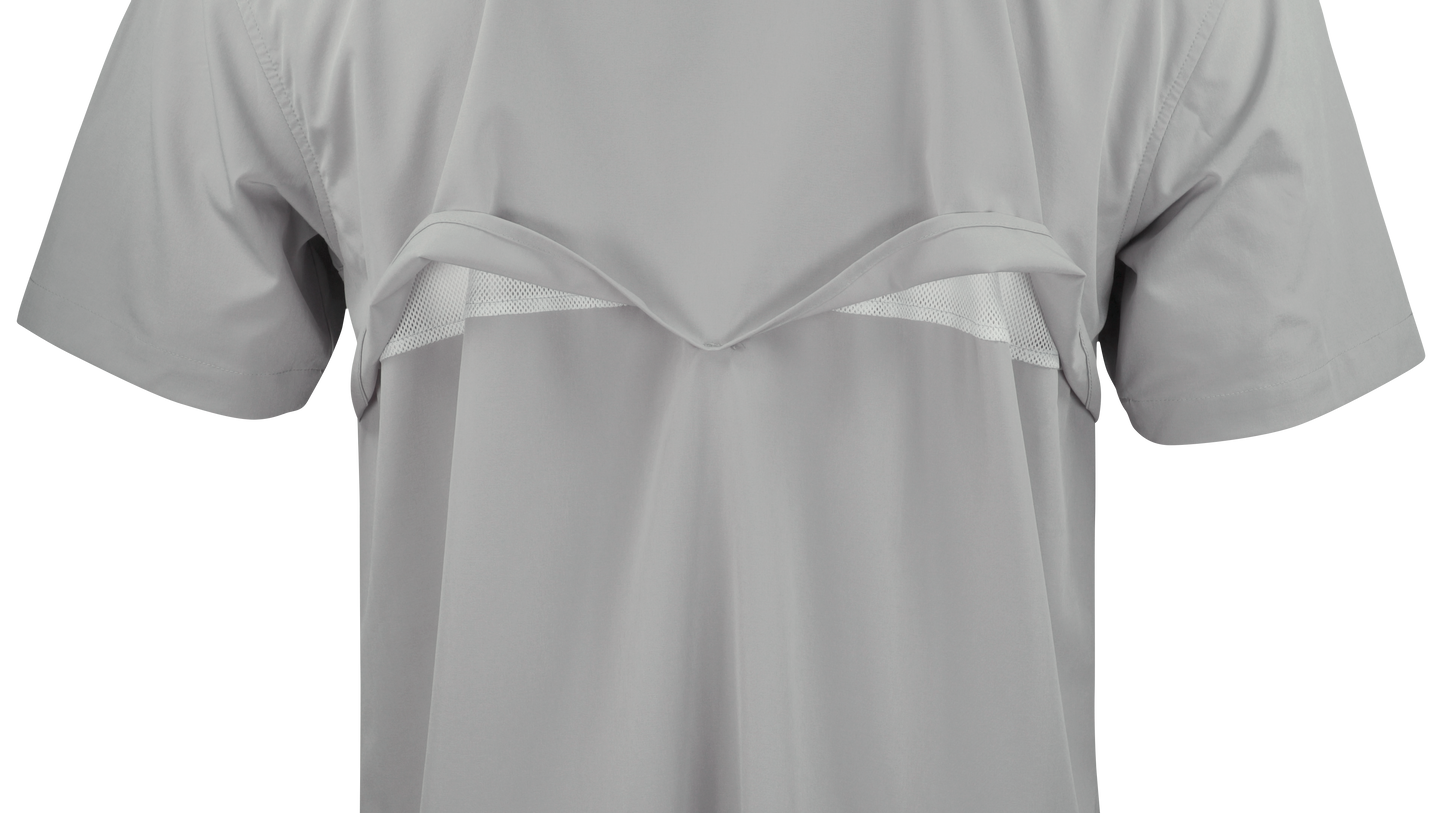 PS220SS Short Sleeve Premium Western Pearl Snap Flex Shirt-Fossil Gray