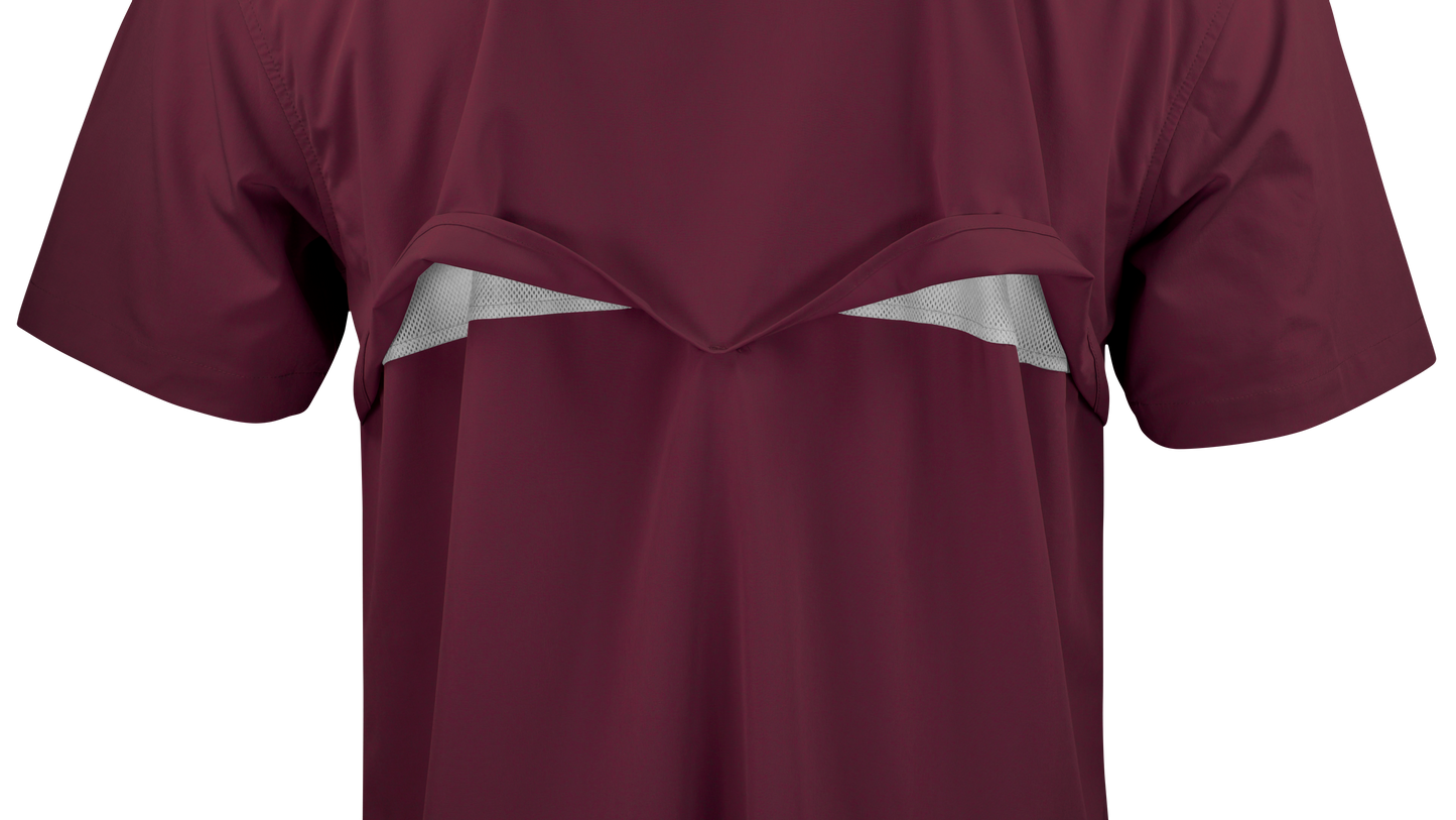 PS220SS Short Sleeve Premium Western Pearl Snap Flex Shirt-Sangria