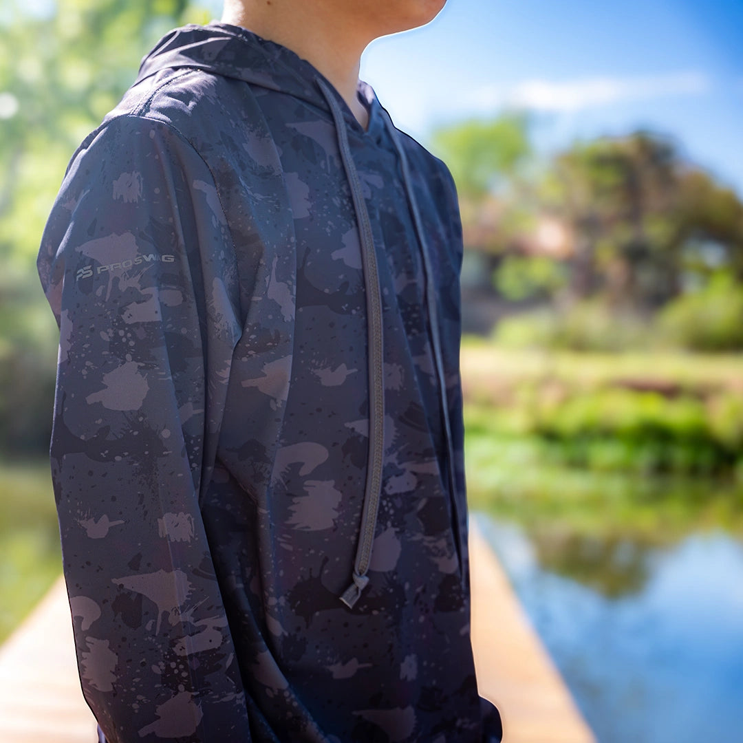 ProTek™ Youth Camo Long Sleeve Hoodie - Volcanic