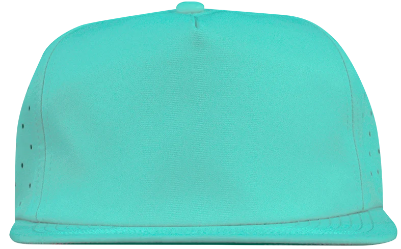 5-Panel Waterproof Non-Structured Golf Hat - Seafoam Green front view