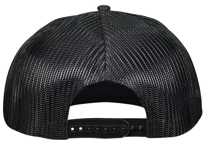 *Limited Stock* High-Profile 7-Panel Hat - Sable Black back view