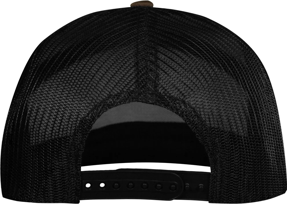 *Limited Stock* High-Profile 7-Panel Hat with Visor Rope - Foliage Brown back view