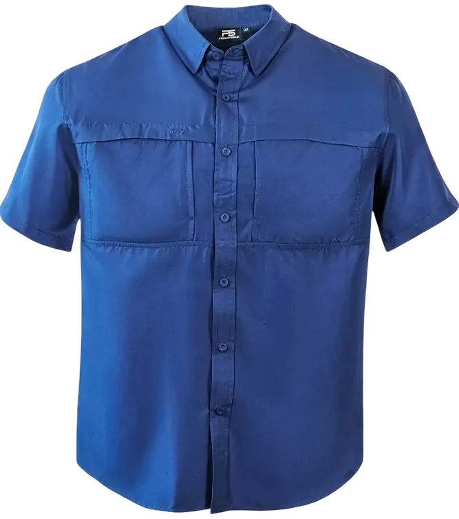 *Limited Stock*  Short Sleeve Fishing Shirt - Fossil Gray front view