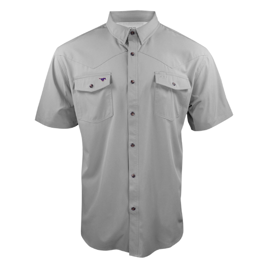 PS220SS Mustang - Fossil Gray Short Sleeve Western Pearl Snap
