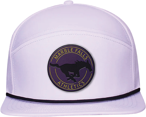 Marble Falls Mustangs - Purple Leather Hat Patch (Premium 2)