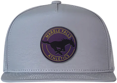 Marble Falls Mustangs - Purple Leather Hat Patch (Pro Series 2)