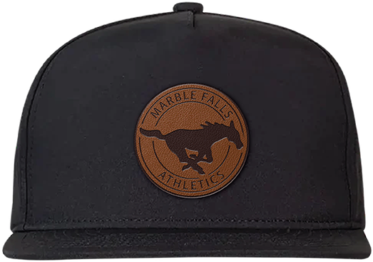 Marble Falls Mustangs - Brown Leather Hat Patch (Pro Series 2)