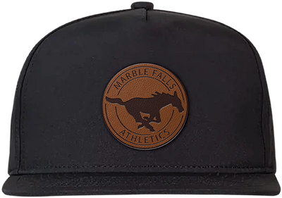 Marble Falls Mustangs - Brown Leather Hat Patch (Pro Series 2)