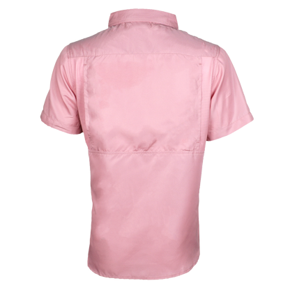 *Limited Stock*  Women's Short Sleeve Fishing Shirt - Coral Pink