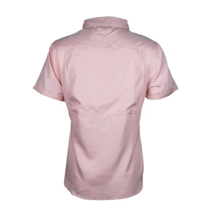 *Limited Stock*  Women's Short Sleeve Fishing Shirt - Pearl Pink