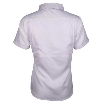 *Limited Stock*  Women's Short Sleeve Fishing Shirt - Salt White