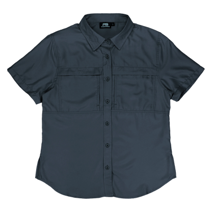 *Limited Stock*  Women's Short Sleeve Fishing Shirt - Fossil Gray