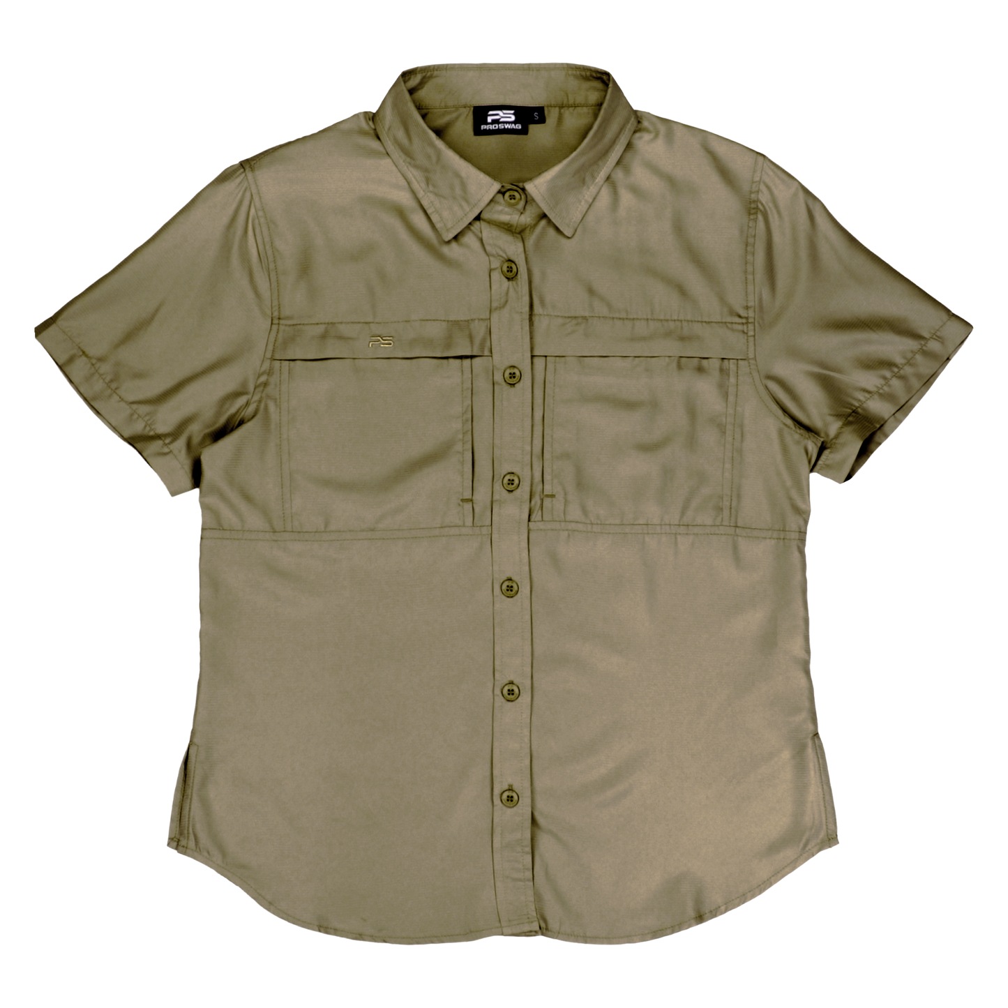 *Limited Stock*  Women's Short Sleeve Fishing Shirt - Olive Green