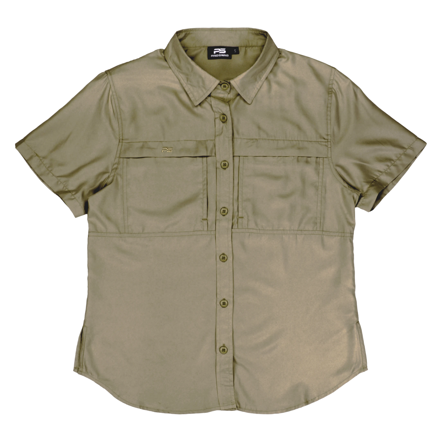 *Limited Stock*  Women's Short Sleeve Fishing Shirt - Olive Green