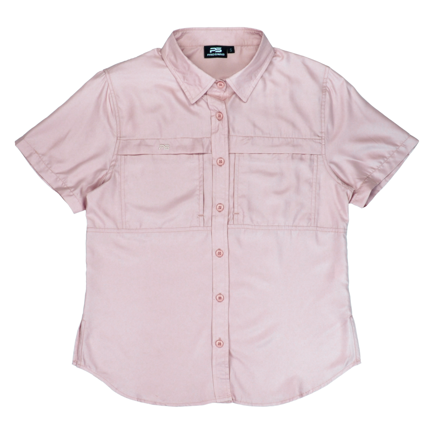 *Limited Stock*  Women's Short Sleeve Fishing Shirt - Pearl Pink
