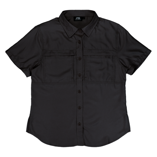 *Limited Stock*  Women's Short Sleeve Fishing Shirt - Sable Black