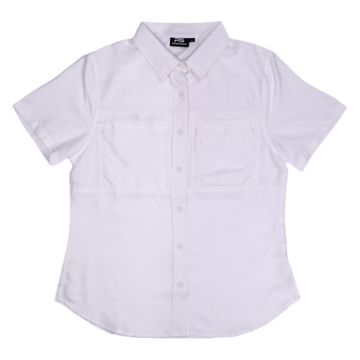 *Limited Stock*  Women's Short Sleeve Fishing Shirt - Salt White