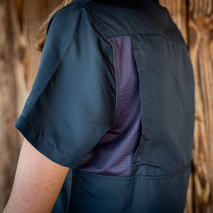 *Limited Stock*  Women's Short Sleeve Fishing Shirt - Sable Black