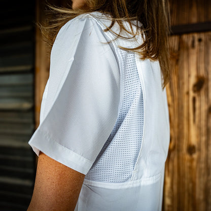 *Limited Stock*  Women's Short Sleeve Fishing Shirt - Salt White