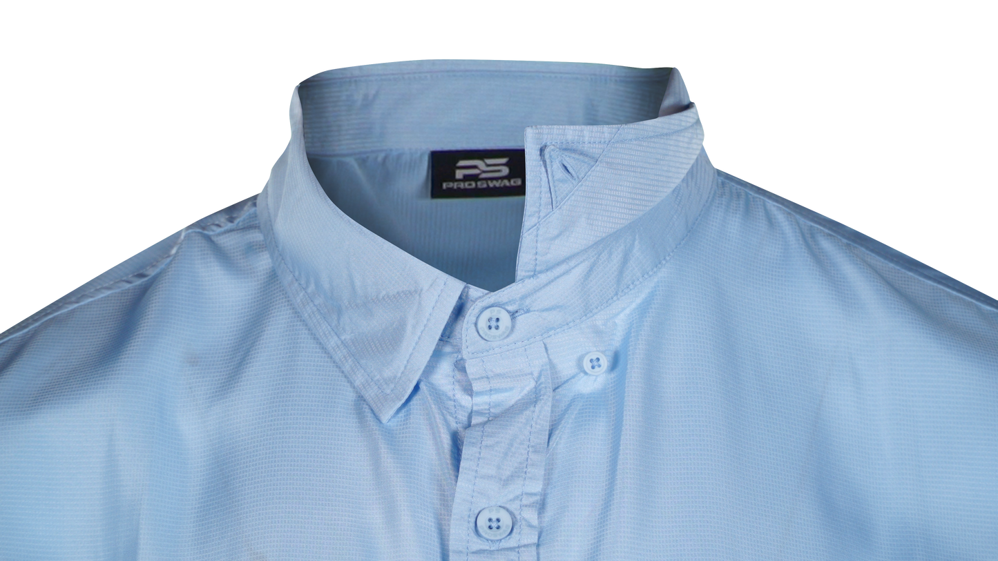 *Limited Stock*  Short Sleeve Fishing Shirt - Carolina Blue