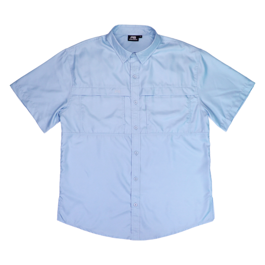 *Limited Stock*  Short Sleeve Fishing Shirt - Carolina Blue