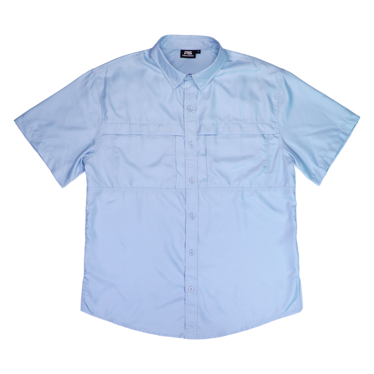 *Limited Stock*  Short Sleeve Fishing Shirt - Carolina Blue
