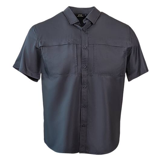 PS100HPS Short Sleeve Fishing Shirt - Fossil Gray